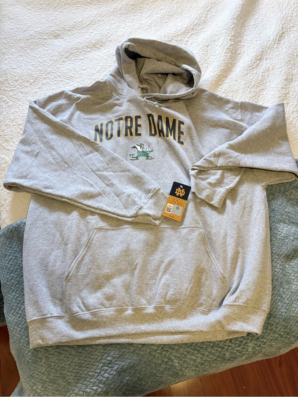 Notre Dame Men’s Hoodie NWT 2XL Logo Athletic